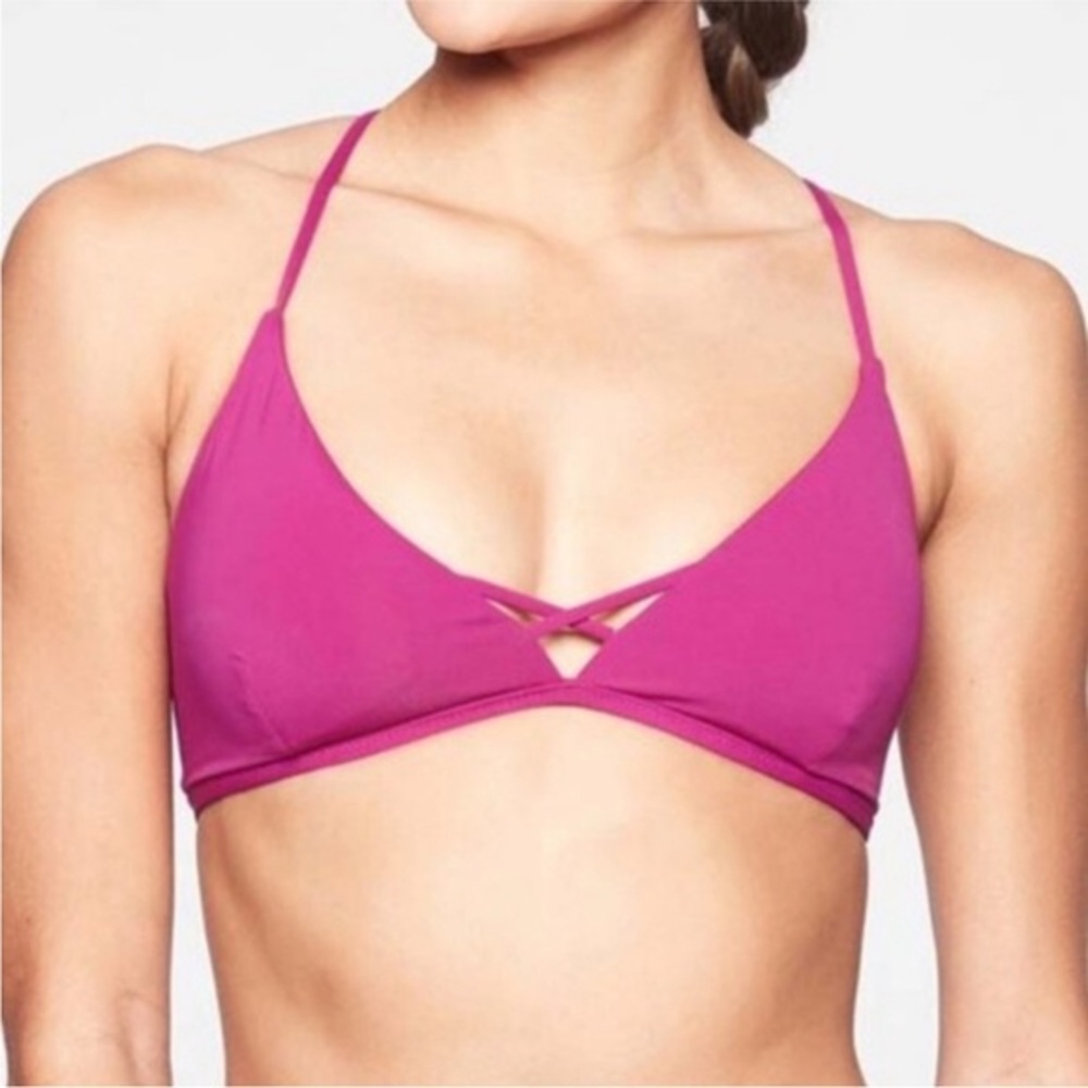 Athleta Triangle Bikini Top Purple pink Size XL NWT